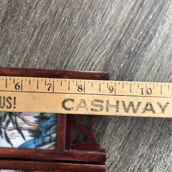 Vtg Hand Painted Asian Folding Tabletop Divider - Picture 11 of 15